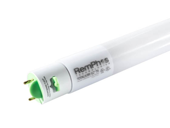 Remphos Technologies RPT-TOTALTUBEG2-T8-48IN-3500K Remphos 12 Watt, 48" T8 3500K Neutral White LED Hybrid Bulb, Works With or Without Ballast