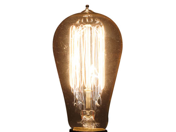 Fashion Lighting 607167 NOS60-1910/FL 60W 120V ST18 Thread Filament Nostalgic Decorative Bulb, E26 Base