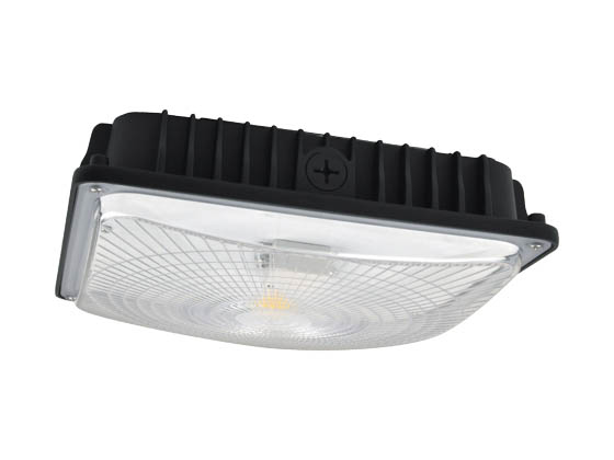 NaturaLED 7490 LED-FXSCM28/50K/BK-SEN Dimmable 28 Watt 5000K Slim Canopy LED Fixture With Daylight and Motion Sensing