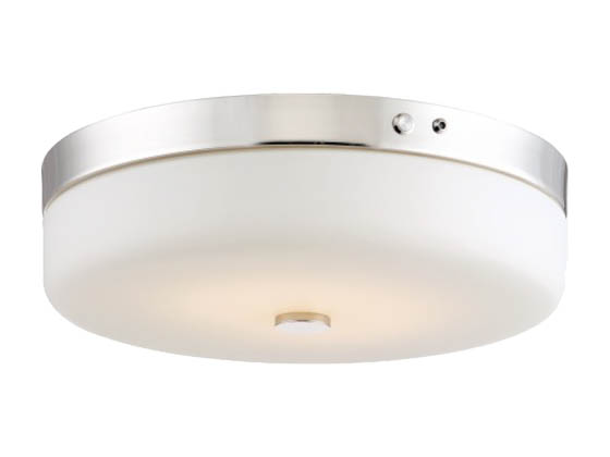 Nuvo Lighting 62-981 20W/LED/3000K/90CRI120-277V/PN Nuvo LED Flush Mount Emergency Battery Back-Up Ready, Battery Back-Up Sold Separately