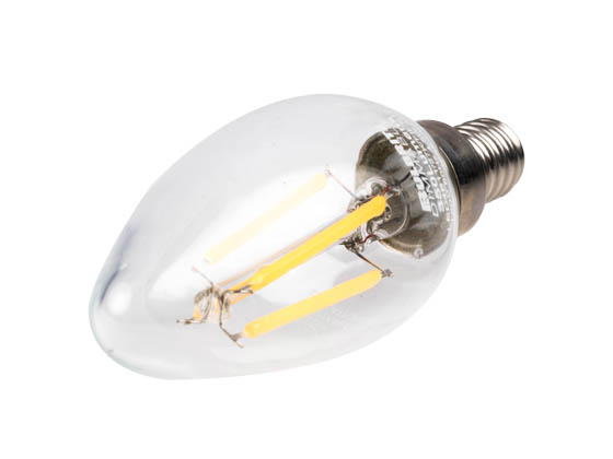 Bulbrite 776656 LED4B11/27K/FIL/E12/2 Dimmable 4.5W 2700K Decorative Filament LED Bulb, Enclosed Fixture Rated
