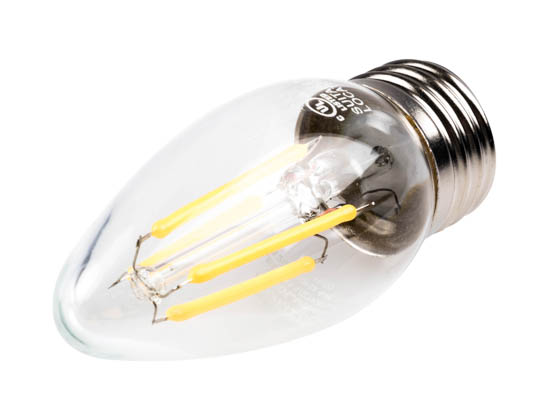 Bulbrite 776662 LED4B11/27K/FIL/E26/2 Dimmable 4W 2700K Decorative Filament LED Bulb, Enclosed Fixture Rated