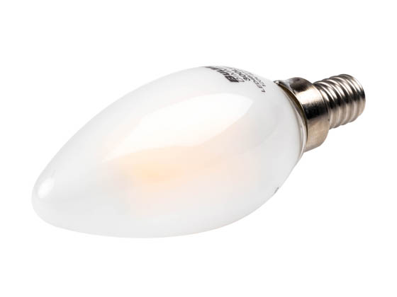 Bulbrite 776672 LED4B11/27K/FIL/E12/F/2 Dimmable 4.5W 2700K Decorative Frosted Filament LED Bulb, Enclosed Fixture Rated