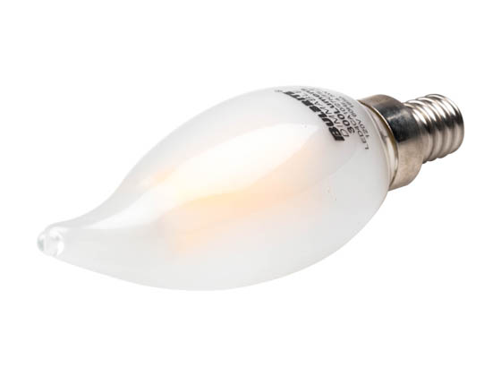 Bulbrite 776660 LED4CA10/27K/FIL/E12/F/2 Dimmable 4.5W 2700K Decorative Frosted Filament LED Bulb, Enclosed Fixture Rated