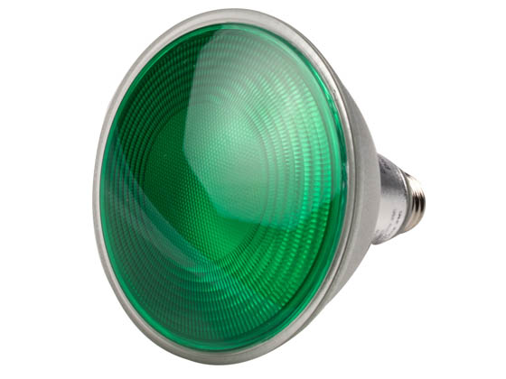 Philips Lighting 469098 13.5PAR38/GREEN/FLOOD/ND ULW Philips Non-Dimmable 13.5W Green 40° PAR38 LED Bulb, Outdoor Rated
