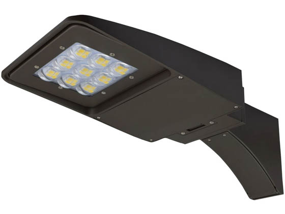 NaturaLED 7629-P10105-P10036 LED-FXSAL100/50K/DB/3S/EA Dimmable 400 Watt Equivalent, 100 Watt 5000K Slim LED Area Light Fixture With 6" Extended Arm Bracket & Photocell