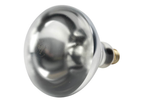 Satco Products, Inc. S4999 (Safety) 250BR40-CL-SA-TFC (Safety) 250 Watt, 120 Volt BR40 Clear Safety Coated Heat Bulb. WARNING:  THIS BULB IS NOT TO BE USED NEAR LIVE BIRDS.