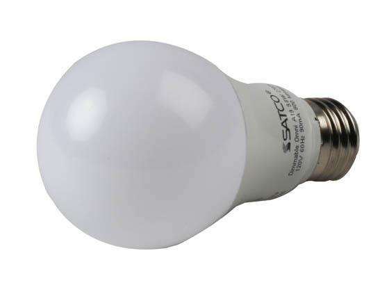 Satco Products, Inc. S29835 9.8A19/OMNI/220/LED/27K Satco Dimmable 9.8W 2700K A19 LED Bulb, Enclosed Fixture Rated