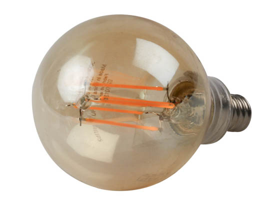 Philips Lighting 475822 4.5G16.5/VIN/822/E12/GL_CL/DIM Philips Dimmable 4.5W 2200K Vintage G16.5 Filament LED Bulb, E12 Base, Enclosed Rated