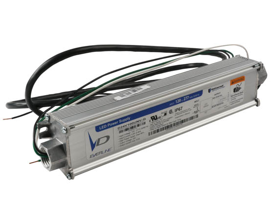 Everline DD24V100UNV-Q000I Universal 100 Watt 24 Volt Class 2 Constant Voltage LED Driver
