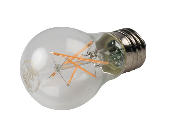 Satco Products, Inc. S9874 4.5A15/CL/LED/E26/27K/ES/120V Satco Dimmable 4.5W 2700K A15 Filament LED Bulb, Enclosed Rated