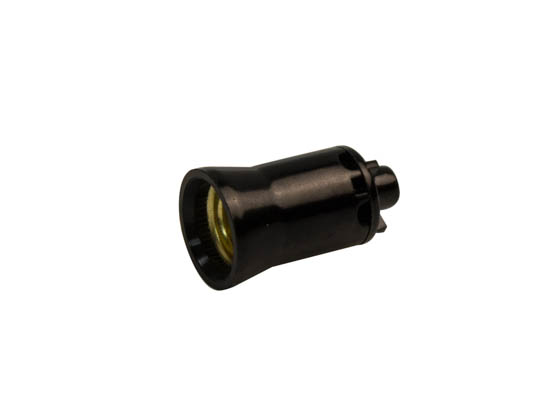 Satco Products, Inc. 90-548 Pressure Fit Candelabra Base Socket; Pin Socket; Pressure Fit; Phenolic; 1-1/4" Height; 3/4" Diameter; 60W; 125V