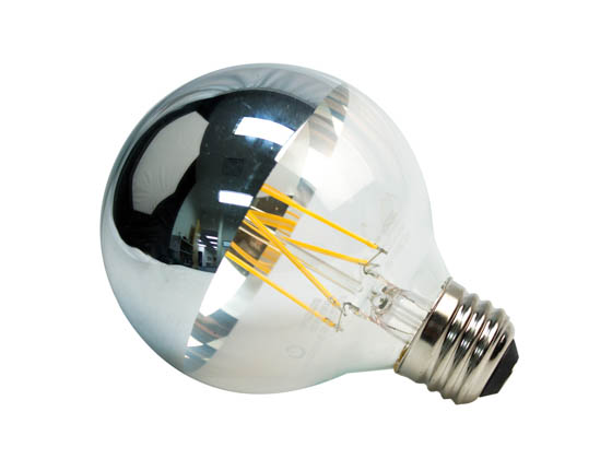 Green Creative 97826 4.5FG25DIM/827/SB Dimmable 4.5W 2700K Half Mirror G25 Filament LED Bulb