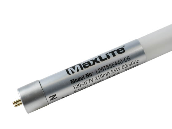 MaxLite 1409602 L25T5SE440-CG Maxlite 25W 46" 4000K T5 LED Bulb, Ballast Bypass