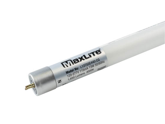MaxLite 1409890 L13T5SE440-CG Maxlite 13W 46" T5 4000K LED Bulb, Ballast Bypass