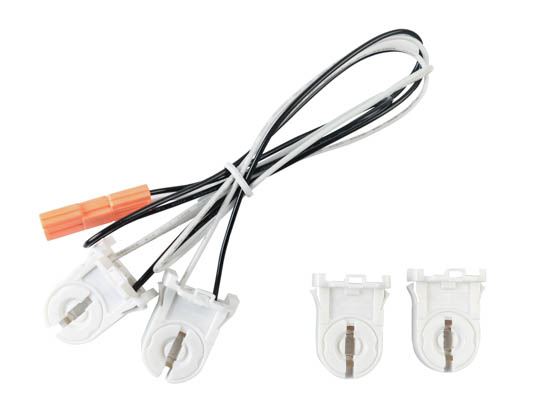 MaxLite 1409027 G13KIT2 T8 Retrofit Wiring Harness For 2-Lamp Bypass Single-End Powered LED T8 Bulb