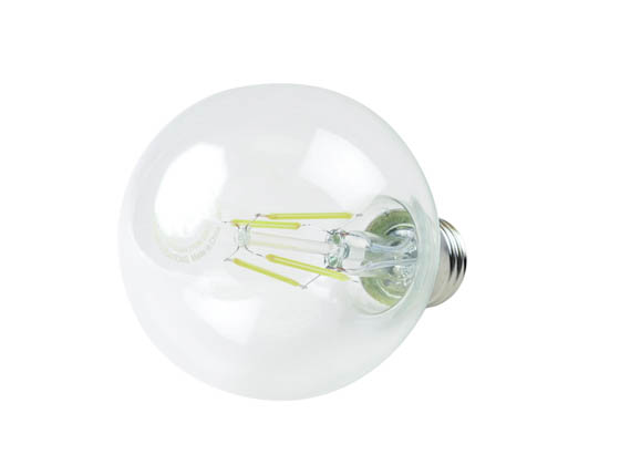 QLS FG25D4027EC Dimmable 4W 2700K G-25 Filament LED Bulb, Enclosed Fixture Rated