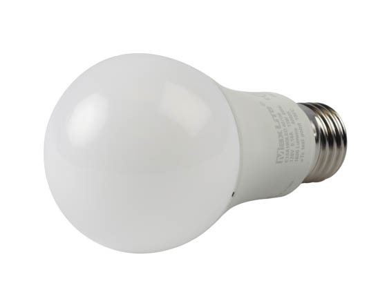 MaxLite 14099404 E15A19DLED40/G6 Dimmable 15W 4000K A19 LED Bulb, Enclosed Rated