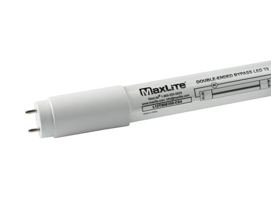 MaxLite 1409557 L12T8DE350-CG4 Maxlite 12W 35.75" T8 5000K Double-Ended LED Bulb, Ballast Bypass