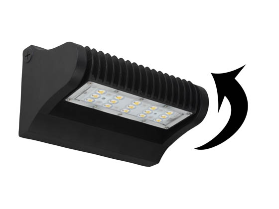 PacLights FWPR025-50 70 Watt Equivalent, 25 Watt Adjustable Full Cutoff LED Wallpack Fixture, 5000K
