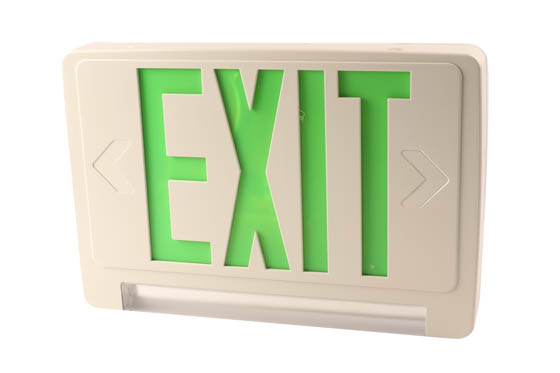 EXITRONIX 902-U-LB-GC-ZC-WH GREEN LED EXIT SIGN NEW IN THE BOX FREE SHIPPING 
