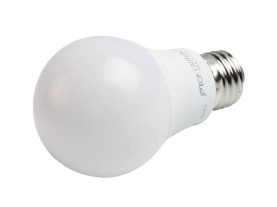 TCP L60A19N1527K Non-Dimmable 9 Watt 2700K A-19 LED Bulb, Enclosed Fixture Rated
