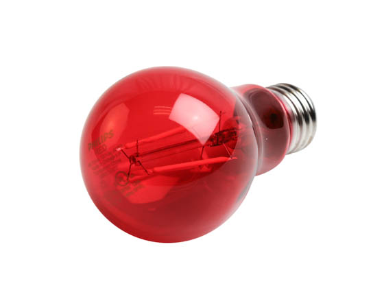Philips Lighting 538207 4A19/LED/RED/G/E26/ND Philips Non-Dimmable 4 Watt Red A19 Filament LED Party Bulb