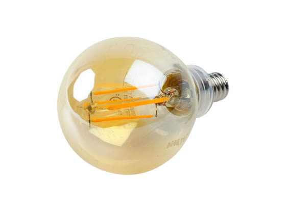 Philips Lighting 470427 4.5G16.5/AMB/820/E12/CL/DIM Philips Dimmable 4.5W 2200K Vintage G-16.5 Filament LED Bulb, Outdoor and Enclosed Rated