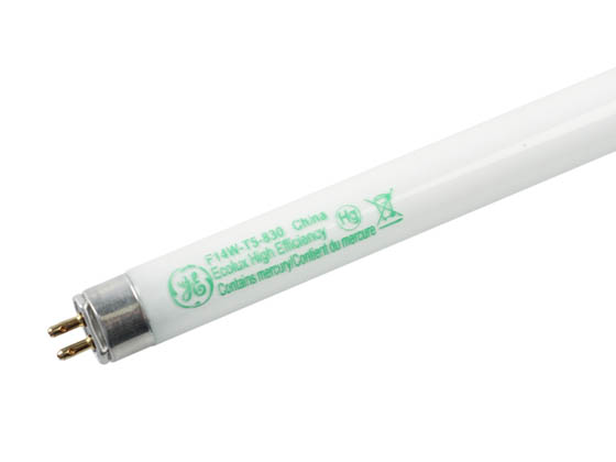 Luxrite F14T5/830 14W 22 Inch T5 Fluorescent Tube Light 3000K 1140lm G5 4-Pack 
