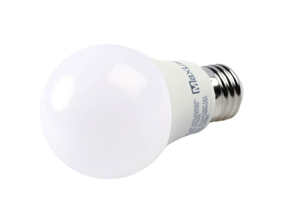 MaxLite 102611 E9A19NDV30RS Maxlite Non-Dimmable 9W 3000K Rough Service A19 LED Bulb, Enclosed Fixture Rated