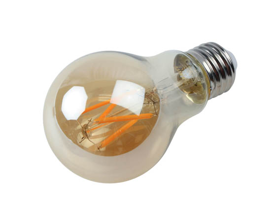 Bulbrite 776802 LED4A19/22K/FIL-NOS/3 Dimmable 4.5W 2200K Vintage A19 Filament LED Bulb, Enclosed Fixture and Wet Rated