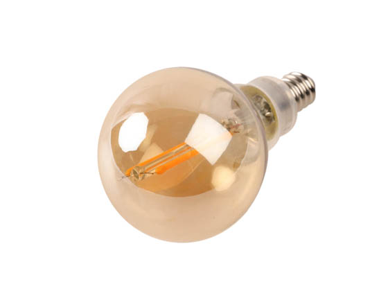 Bulbrite 776806 LED2G16/22K/FIL-NOS/3 Dimmable 2.5W 2200K Vintage G-16 Filament LED Bulb, E12 Base, Rated For Enclosed Fixtures