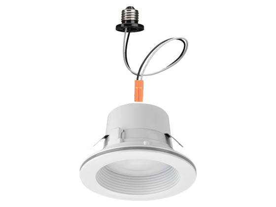 ETI Dimmable 10.4 Watt 4 LED Recessed Downlight Retrofit With Nightlight  Trim, Color Selectable, DL-4-625-907-SV-D