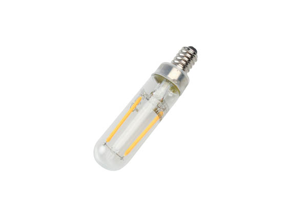 Bulbrite 776880 LED2T6/27K/FIL/E12/3 Dimmable 2.5W 2700K T6 Filament LED Bulb, Enclosed Fixture Rated