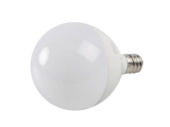 90+ Lighting SE-350.029 Dimmable 5W 2700K 92 CRI G-16.5 Frosted Globe LED Bulb, E12 Base, JA8 Compliant