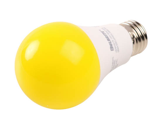 Bulbrite 774000 LED9A19/YB Non-Dimmable 9.5 Watt Yellow A19 LED Bug Light Bulb