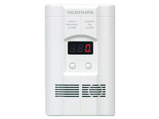 Kidde KN-COEG-3 900-0113 Nighthawk AC Plug-In CO/ Explosive Gas Combination Alarm With Digital Display