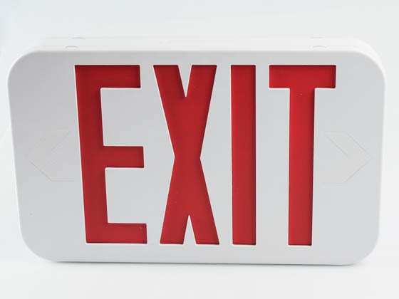 MaxLite 14101486 EX-RW Maxlite LED Exit Sign with Battery Backup, Red Letters, Title 20 Compliant