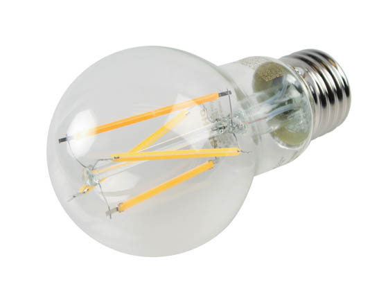 Philips Dimmable 8W Warm Glow 2700K-2200K 90 CRI Filament LED Bulb, Rated, Title 20 Compliant | 8A19/PER/927-922/CL/G/E26/WGX 1FB T20 Bulbs.com