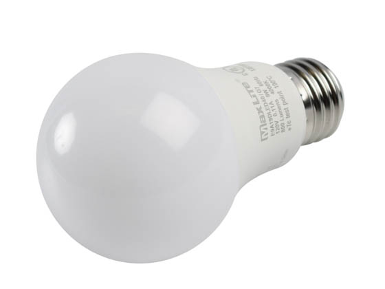 MaxLite 14099398-7 E9A19DLED40/G7 Maxlite Dimmable 9 Watt 4000K A19 LED Bulb, Enclosed Fixture Rated