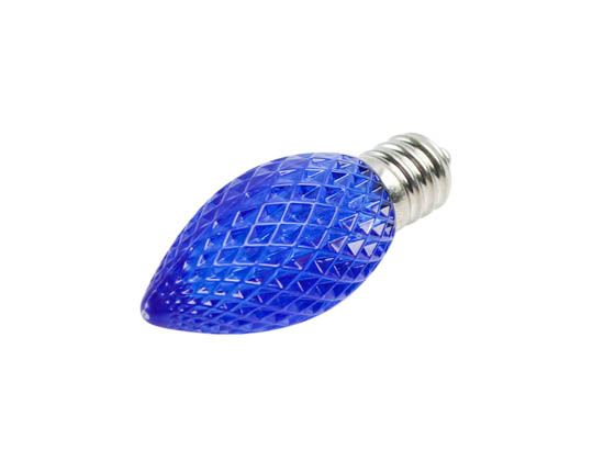 American Lighting NC7D-LED-BL 0.35W Blue C7 Holiday LED Bulb with Faceted Lens, Outdoor Rated