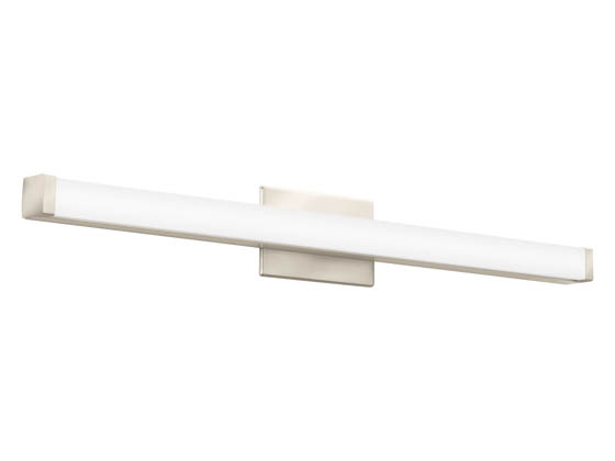 Lithonia Lighting 2526TW FMVCSLS 36IN MVOLT 30K35K40K 90CRI BN M4 Lithonia Contemporary Square Profile 33" Dimmable LED Vanity Fixture, Brushed Nickel, 3000/3500/4000K, 120-277V
