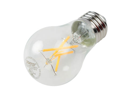 Satco Products, Inc. S29874 5A15/CL/LED/E26/27K/ES/120V Satco Dimmable 5W 2700K A15 Filament LED Bulb