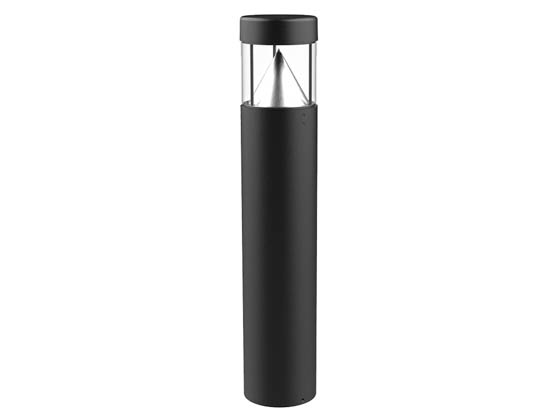 NaturaLED 9326 LED-FX8BLD18/42FCN/840/BK Flat Cone Reflector LED Bollard, Wattage Selectable, 4000K 