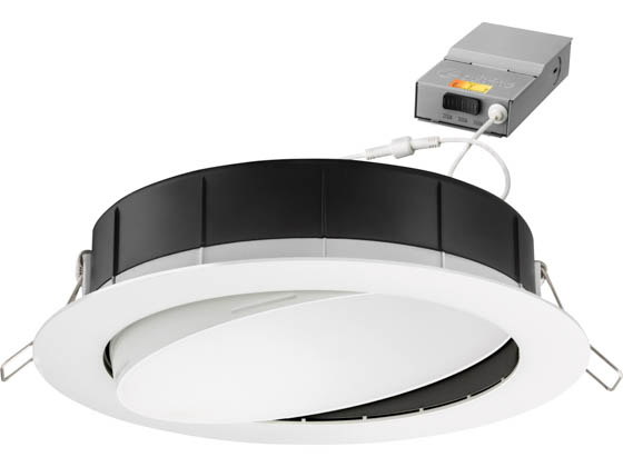 Recessed Silver LED Commercial Downlight Housing Lithonia Lighting 6 in 