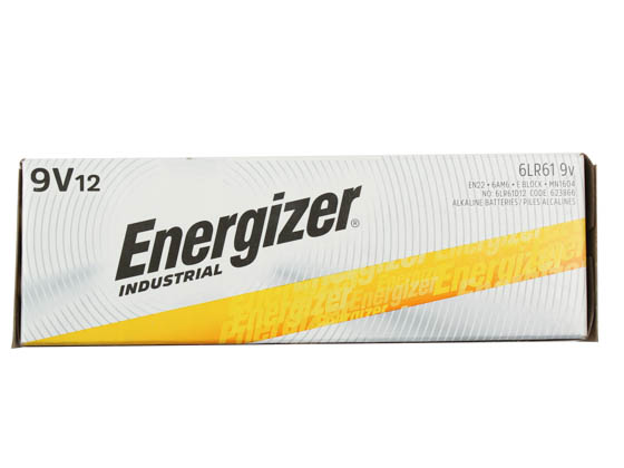 Energizer Industrial EN22 Alkaline 9 Volt Batteries, 24 Pack