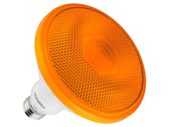 Sunlite 80555-SU PAR38/LED/12W/FL35/O 12 Watt Sea Turtle Safe And Wildlife Lighting Certified PAR38 Orange LED Lamp