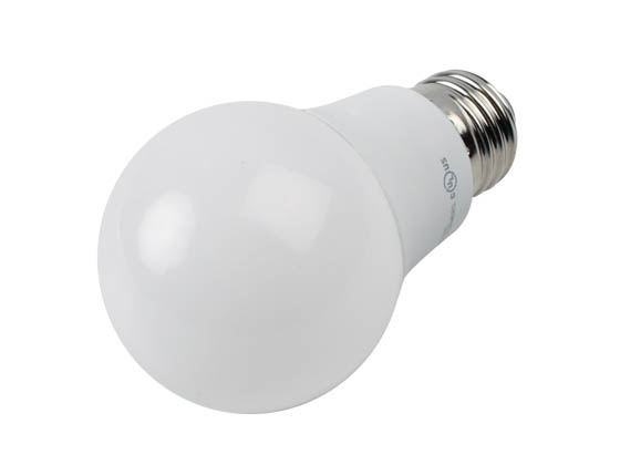 TCP L60A19N25UNV27K Non-Dimmable 7.5 Watt 120-277 Volt 2700K A-19 LED Bulb, Enclosed Fixture Rated