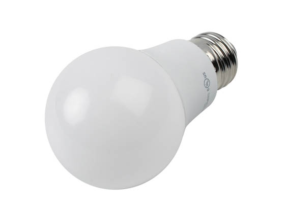 TCP L60A19N25UNV40K Non-Dimmable 7.5 Watt 120-277 Volt 4000K A-19 LED Bulb, Enclosed Fixture Rated