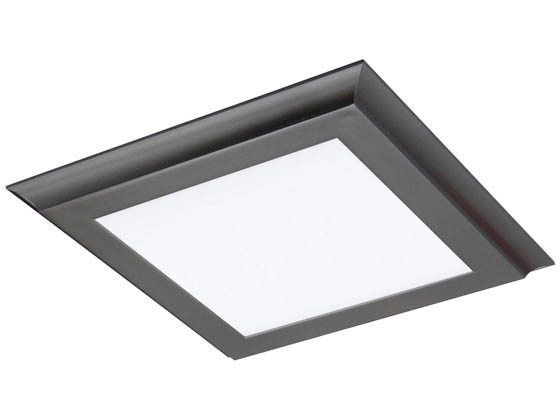 Satco Products, Inc. 62-1171 18W/LED/1X1/FLUSH/3K/GM Satco 18 Watt Gray Blink Plus 12"x12" Surface Mount Fixture For Closets and Ceilings, 3000K